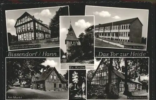 ws71576 Bissendorf Hannover Bissendorf Han Gemeindeverwaltung Schule Krankenhaus * Kategorie. Wedemark Alte Ansichtskarten