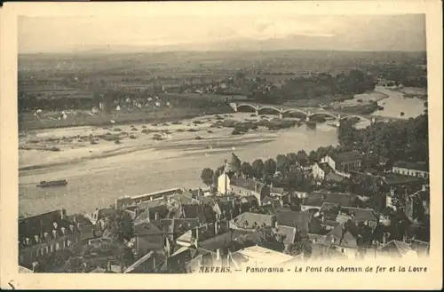 ws72025 Nevers Nievre Nevers le Pont du chemin de fer la Loire * Kategorie. Nevers Alte Ansichtskarten