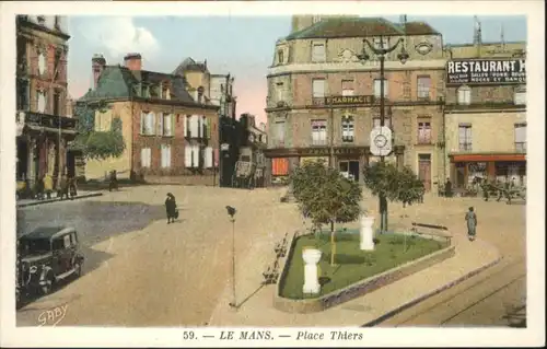 ws74783 Le Mans Sarthe Le Mans Place Thiers * Kategorie. Le Mans Alte Ansichtskarten