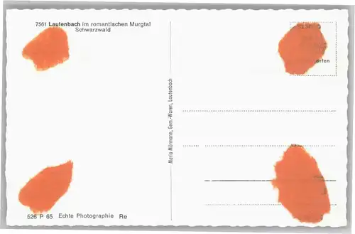 wu72257 Lautenbach Renchtal Lautenbach  * Kategorie. Lautenbach Alte Ansichtskarten