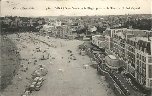 ww72754 Dinard Ille et Vilaine Bretagne Dinard Plage Tour Hotel Crystal x Kategorie. Dinard Alte Ansichtskarten