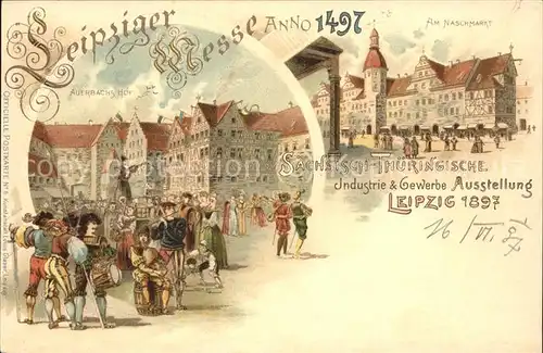 Leipzig Saechs. Thuer.Industrie & Gewerbe Ausstellung 1897 (Am Naschmarkt) Kat. Leipzig