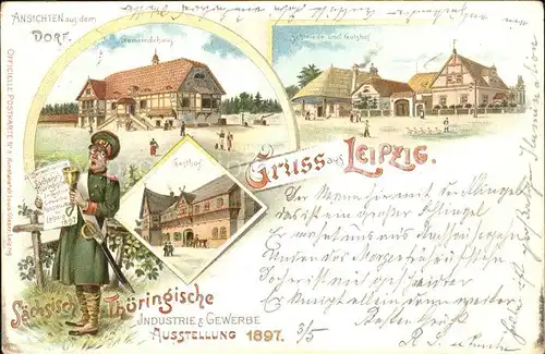 Leipzig Saechs. Thuer.Industrie & Gewerbe Ausstellung 1897 (Gasthof u.Gemeindehaus) Kat. Leipzig
