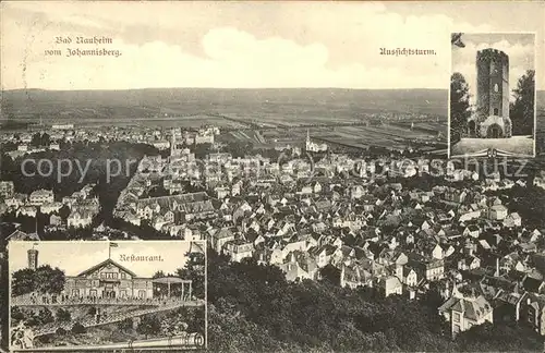 Bad Nauheim Panorama vom Johannisberg Ausssichtsturm Restaurant Kat. Bad Nauheim