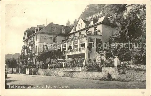 Nassau Lahn Lahnhotel "Schoene Aussicht" / Nassau /Rhein-Lahn-Kreis LKR