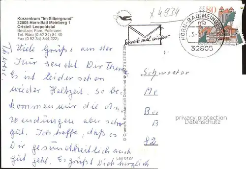 Leopoldstal Lippe Haus im Silbergrund Fliegeraufnahme Kat. Horn Bad Meinberg