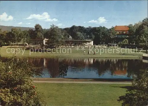 Bad Salzuflen Seeterrassen Kurparksee Kat. Bad Salzuflen