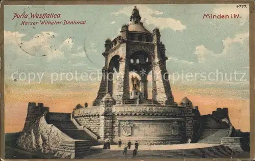 Porta Westfalica Minden i. W. Kaiser Wilhelm Denkmal Kat. Porta Westfalica