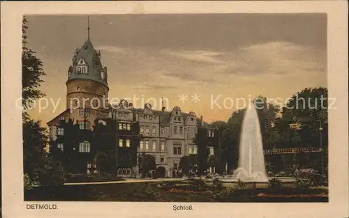 Detmold Schloss Springbrunnen Kat. Detmold