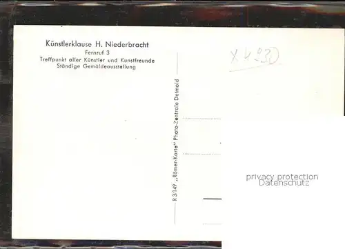 Detmold Kuenstlerkarte H. Niederbracht An einen Kritiker Spruch Humor Kat. Detmold