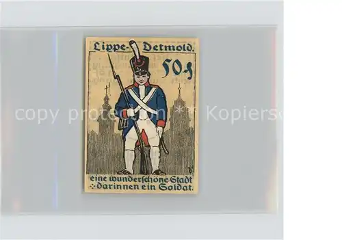 Detmold 50 Pfg. Soldat Kat. Detmold