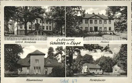 Schieder Schloss Palais Blumenhaus Parkhaeuser Luftkurort Kat. Schieder Schwalenberg