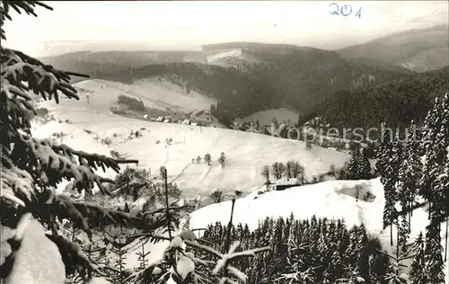 Wildemann Panorama Hoehenluftkurort Winterimpressionen Kat. Wildemann Harz