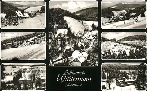 Wildemann Teilansichten Hoehenluftkurort im Winter Kat. Wildemann Harz