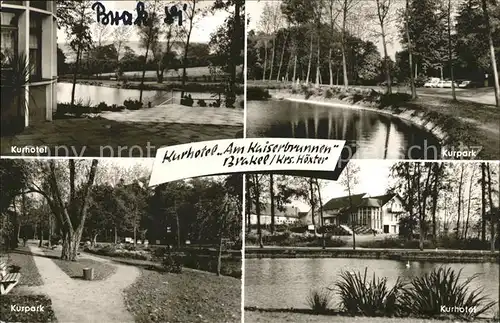 dg31269 Brakel Westfalen Kurhotel Am Kaiserbrunnen Kurpark Schwanenteich Kategorie. Brakel Alte Ansichtskarten