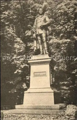 Heidelberg Neckar Heidelberger Schloss Scheffeldenkmal auf der Terrasse Statue Koenigkarte Nr. 3724 b Kat. Heidelberg