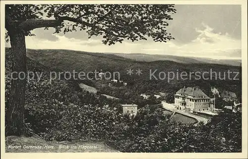 Gernrode Harz Blick ins Hagental Kurort / Gernrode Harz /Harz LKR