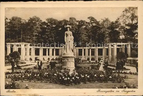 Berlin Rosengarten im Tiergarten Statue Kat. Berlin