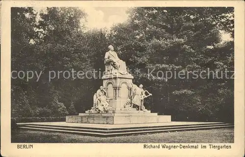 Berlin Richard Wagner Denkmal im Tiergarten Kat. Berlin