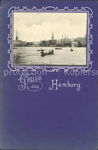 Hamburg auf der Alster Kat. Hamburg