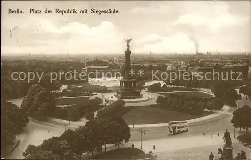 Berlin Platz der Republik mit Siegessaeule Kat. Berlin