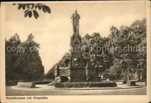 Berlin Rolandbrunnen und Siegesallee Kartenkalender "Berliner Bilder" Kat. Berlin