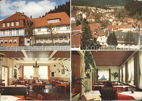Altenau Harz Moocks Hotel Restaurant Ortsansicht Kat. Altenau