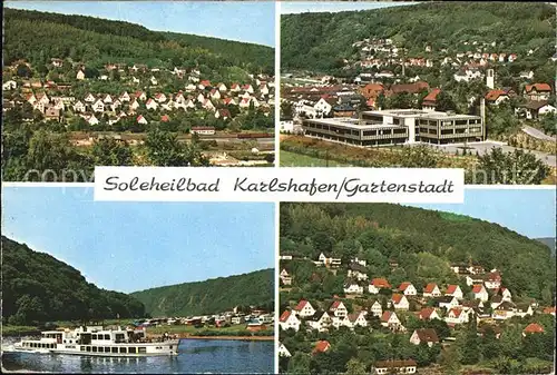Bad Karlshafen Teilansichten Soleheilbad Gartenstadt Faehrboot Weser Kat. Bad Karlshafen