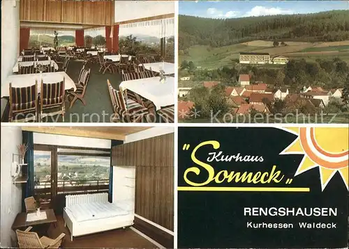 Rengshausen Hessen Kurhaus Sonneck Restaurant Zimmer Kat. Knuellwald