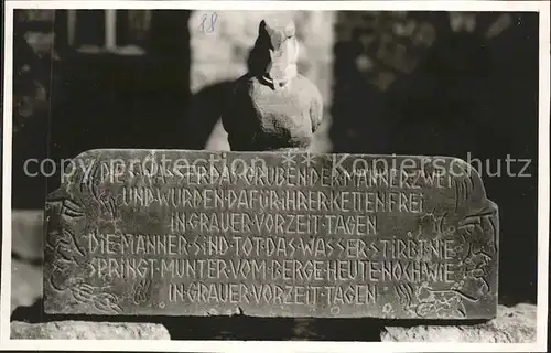 Schwalenberg Volkwinbrunnen Inschrift Kat. Schieder Schwalenberg