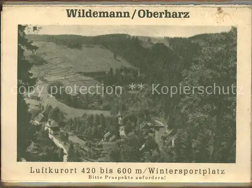 Wildemann Hoehenluftkurort Wintersportplatz Bergstadt Sage Klappkarte Kat. Wildemann Harz