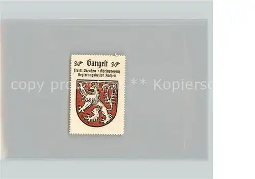 Gangelt Wappen Briefmarke Kat. Gangelt