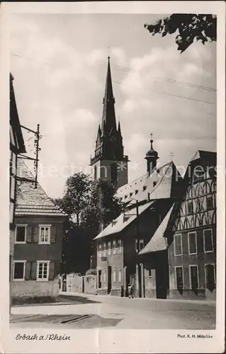 Erbach Rheingau Stasse Kirche Kat. Eltville am Rhein