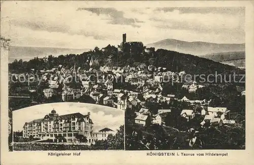 Koenigstein Taunus Panorama mit Burg Hotel "Koenigsteiner Hof" Kat. Koenigstein im Taunus