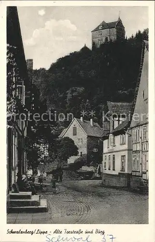 Schwalenberg Alte Torstrasse Burg Kat. Schieder Schwalenberg