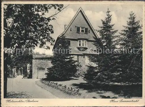 Hahnenklee Bockswiese Harz Haus Sonnenstrahl Kat. Goslar