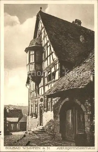 Wimpfen Solbad Altbuergermeisterhaus / Bad Wimpfen /Heilbronn LKR