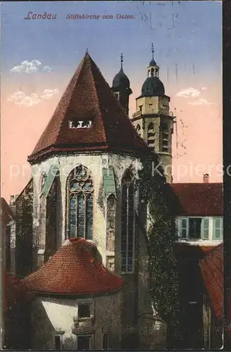 Landau Pfalz Stiftskirche von Osten / Landau in der Pfalz /Landau Pfalz Stadtkreis