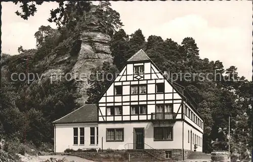 Pfalz Dahn Maedchen Schullandheim St. Michael Fachwerkhaus / Kriegsfeld /Donnersbergkreis LKR