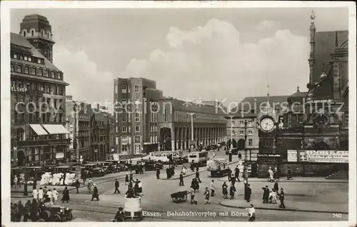 Essen Ruhr Bahnhofsvorplatz mit Boerse Kat. Essen