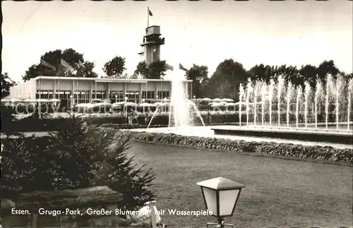 Essen Ruhr Grugapark Gr Blumenhof Wasserspiele Kat. Essen