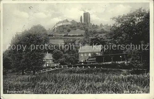 Blankenstein Ruhr Blick zur Burg Kat. Hattingen