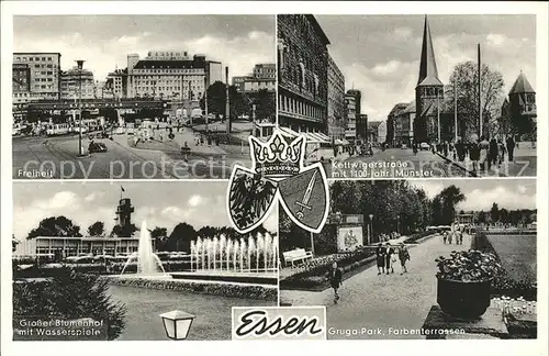 Essen Ruhr Freiheit Kettwigerstr Muenster Gr Blumenhof Wasserspiele Grugapark Farbenterrasse Kat. Essen