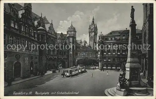 Frankfurt Main Paulsplatz mit Einheitsdenkmal Kat. Frankfurt am Main