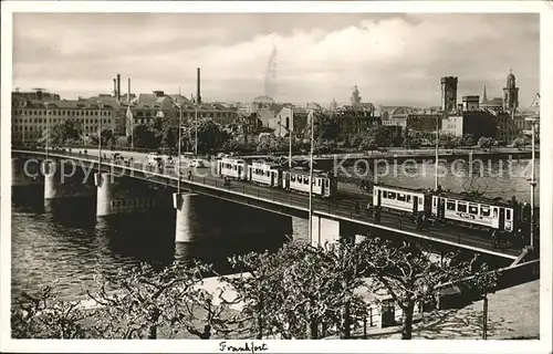 Frankfurt Main Untermainbruecke Strassenbahnen Kat. Frankfurt am Main