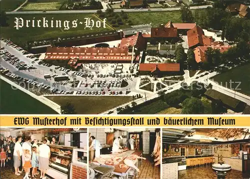 Sythen Prickings Hof Fliegeraufnahme EWG Musterhof mit Besichtigungsstall und baeuerl Museum Kat. Haltern am See