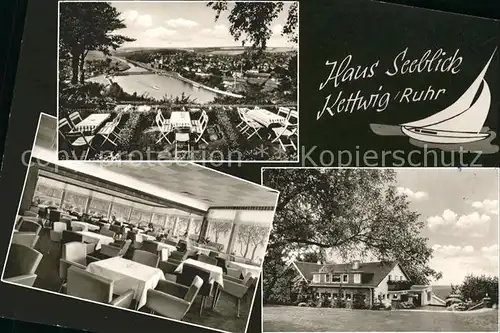 Kettwig Haus Seeblick Terrasse Gastraum Kat. Essen