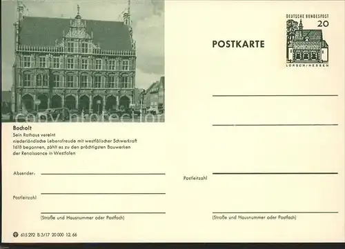 Bocholt Westfalen Rathaus Kat. Bocholt