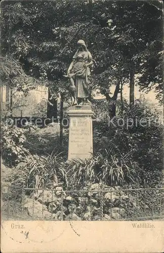 Graz Steiermark Waldlilie Denkmal im Stadtpark Kat. Graz