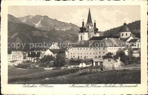 Mariazell Steiermark Basilika Blick zum oetscher Ybbstaler Alpen Kat. Mariazell